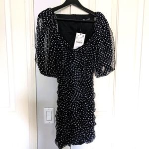 Women's dress puff sleeves small